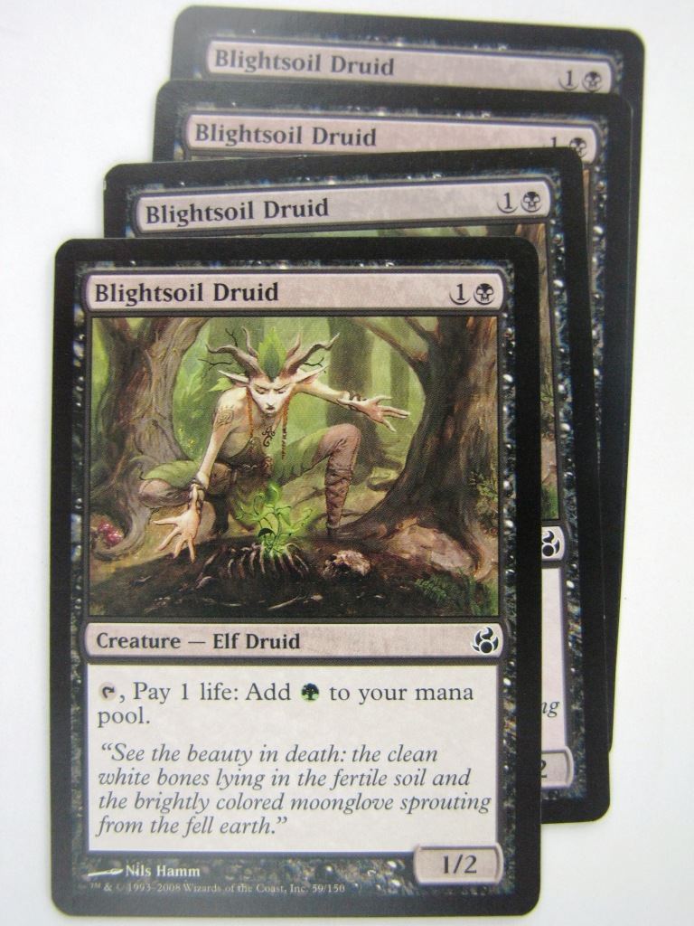 MTG Magic Cards: BLIGHTSOIL DRUID x4 # 8G31