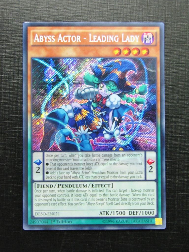 Yugioh Cards: ABYSS ACTOR - LEADING LADY DESO SECRET RARE # 28I98