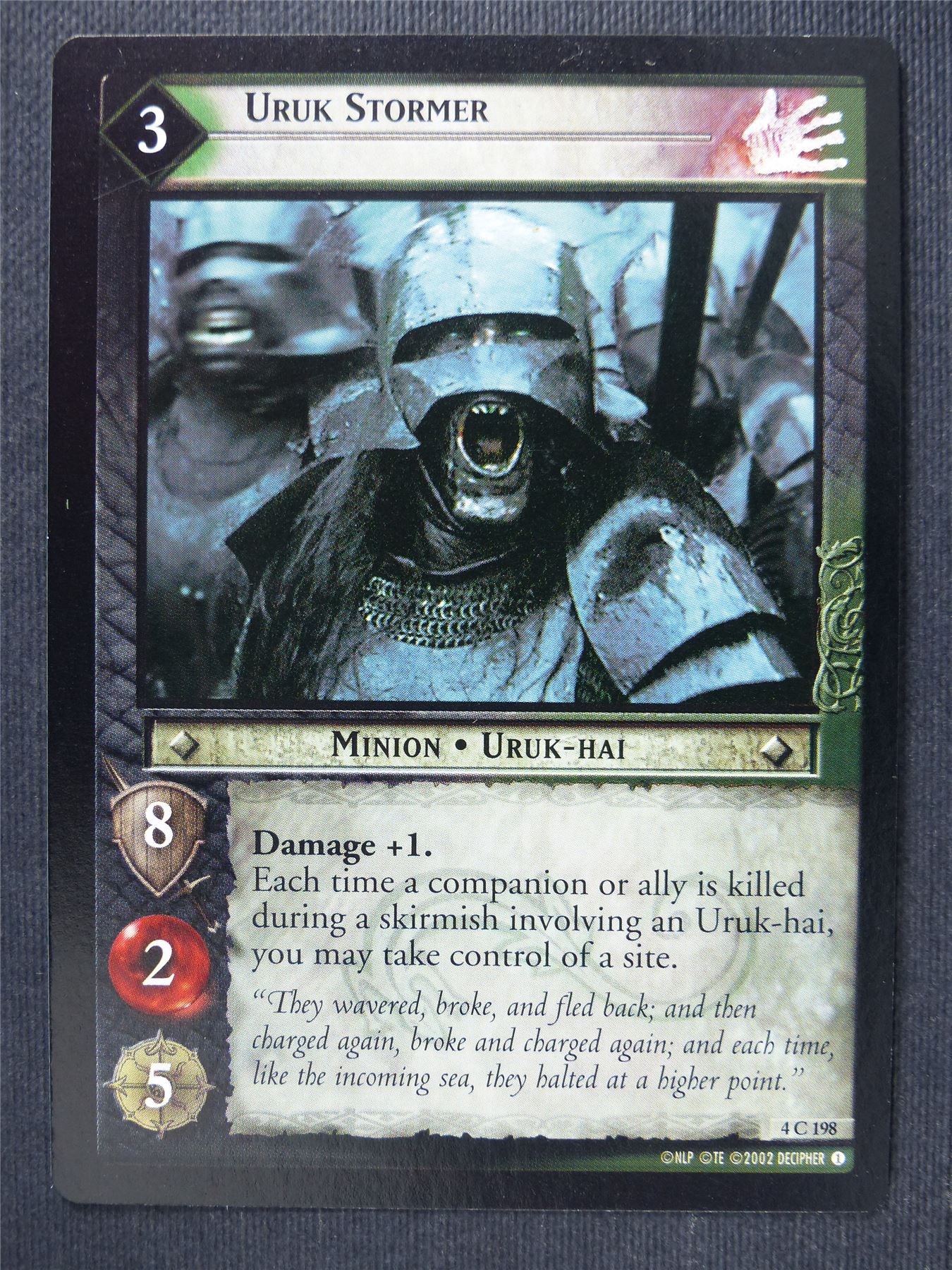 Uruk Stormer 4 C 198 - LotR Cards #3O7