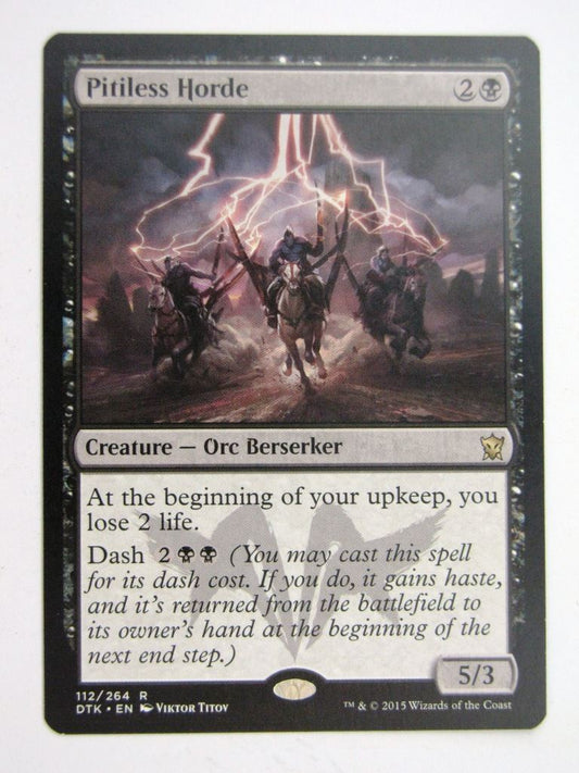 MTG Magic Played Cards: PITILESS HORDE # 31G12