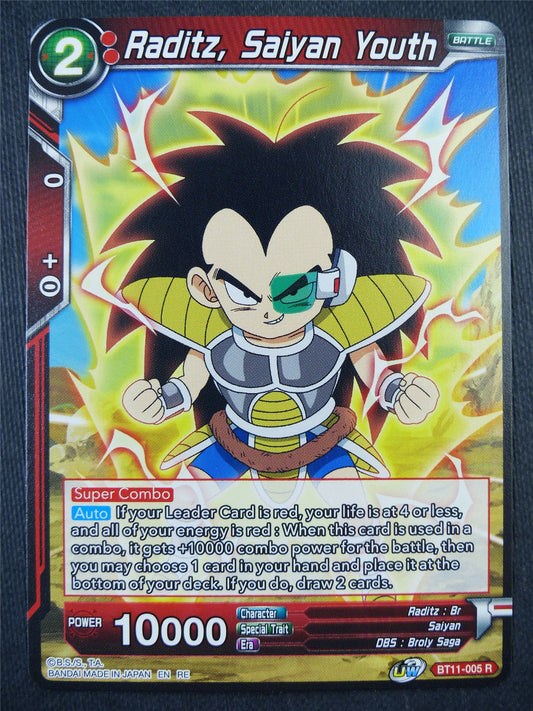 Raditz Saiyan Youth BT11 R - Dragon Bal Super Card #92E