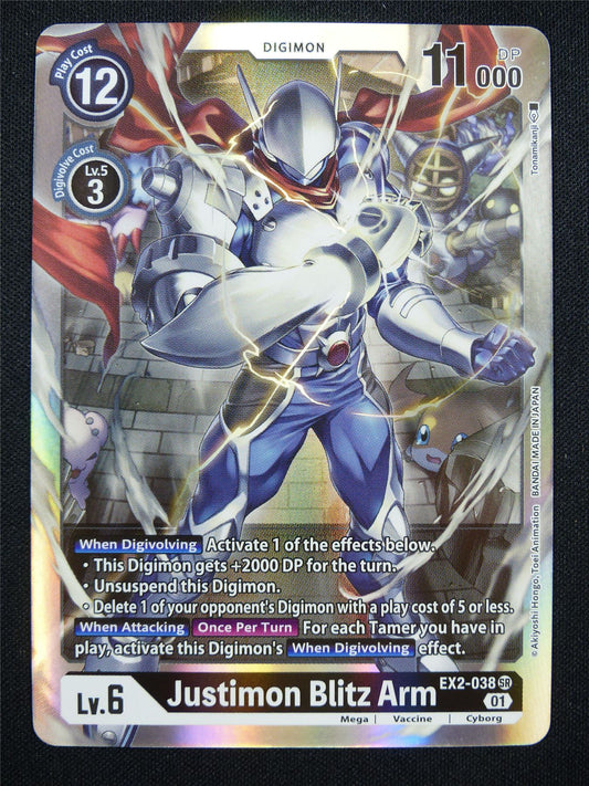 Justimon EX2-038 SR - Digimon Card #9E