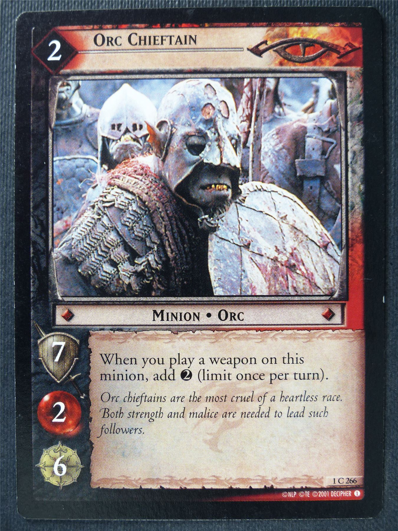 Orc Chieftain 1 C 266 - LotR Card #3I2