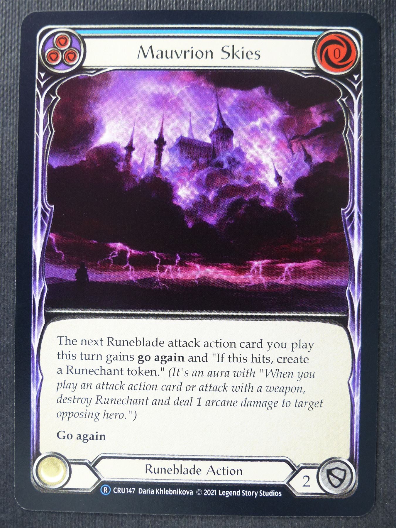 Mauvrion Skies - Blue CRU147 R - Flesh & Blood Card #3N3