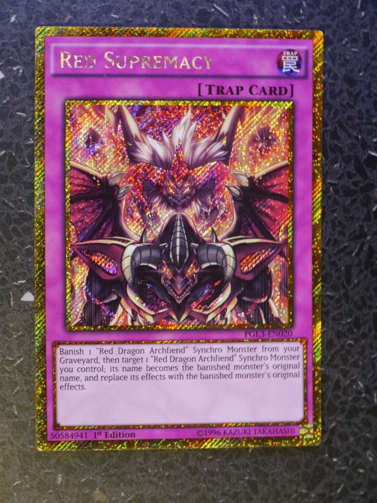 Yugioh Cards: RED SUPREMACY  PGL3 GOLD RARE # 3F69