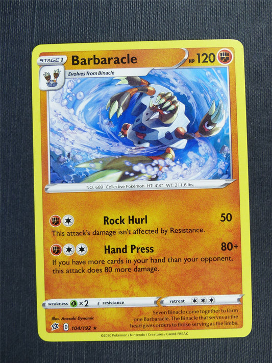 Barbaracle 104/192  - RCL - Pokemon Card #3H5