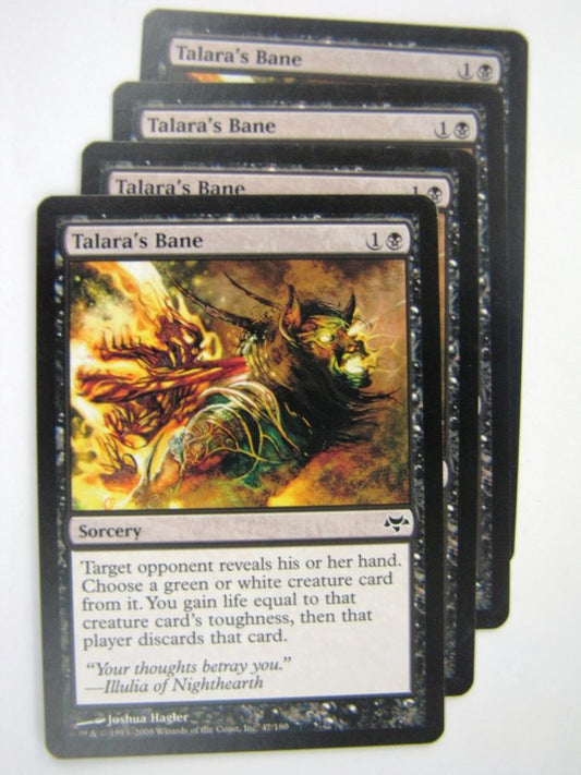 MTG Magic Played Cards: TALARA'S BANE x4 # 8A45