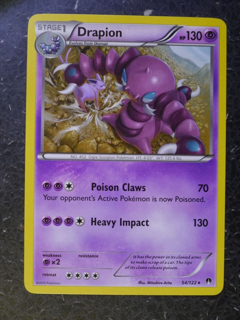 Pokemon Cards: DRAPION 54/122 RARE # 5J91