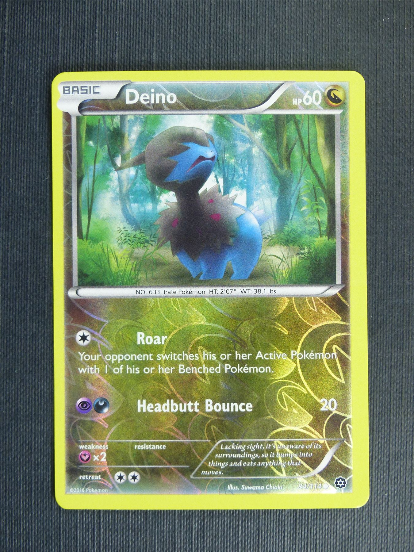 Deino 84/114 Reverse Holo - Pokemon Cards #1CC