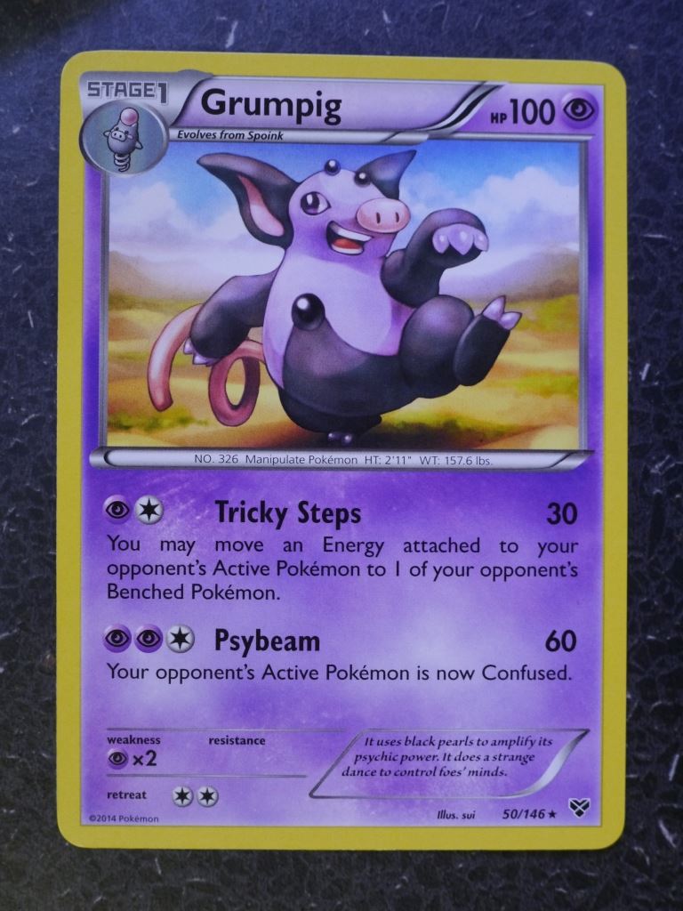 Pokemon Cards: GRUMPIG 50/146 RARE # 6B56