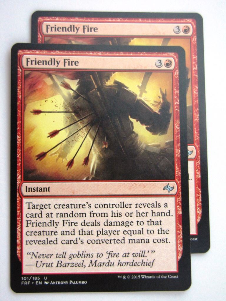 MTG Magic Cards: Fates Reforged: FRIENDLY FIRE x2 # E65