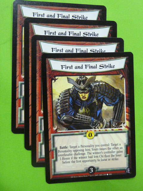 L5R Card Legend of Five Rings: FIRST AND FINAL STRIKE 266/486 x4