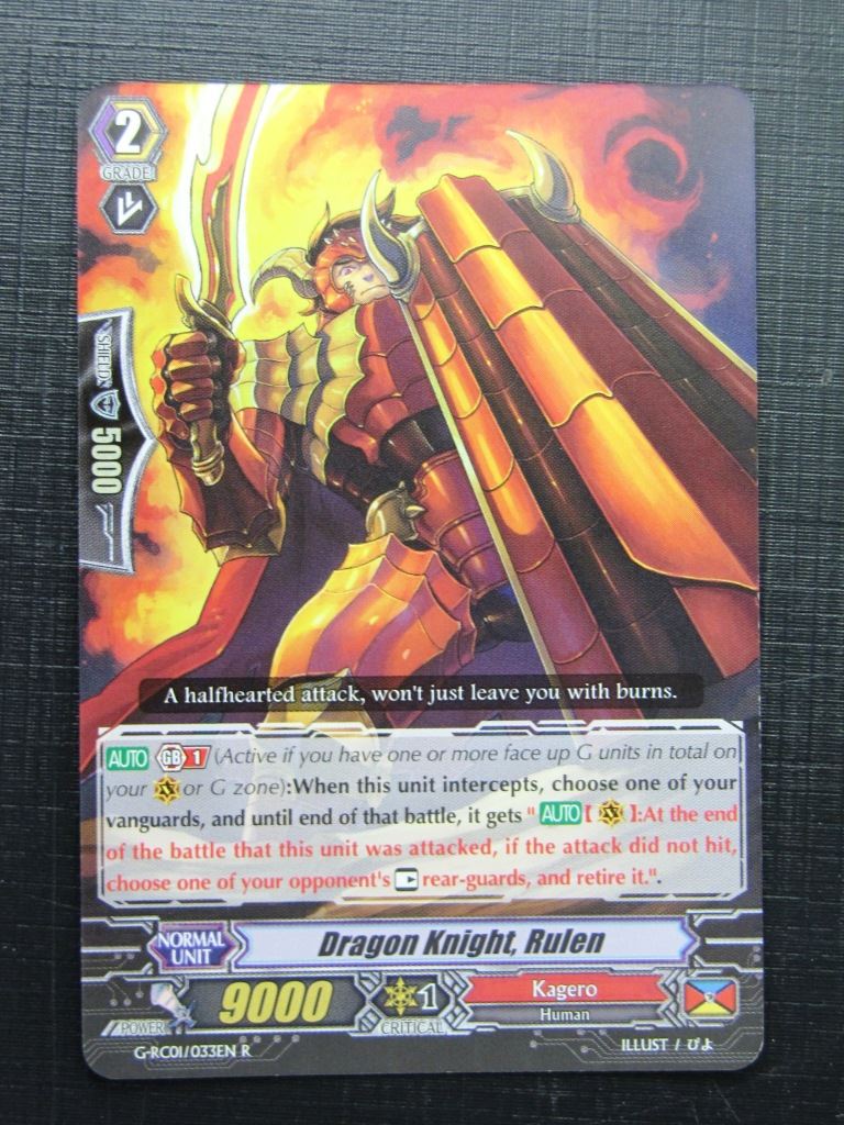 Vanguard Cards: DRAGON KNIGHT, RULEN G-RC01 R # 26E74