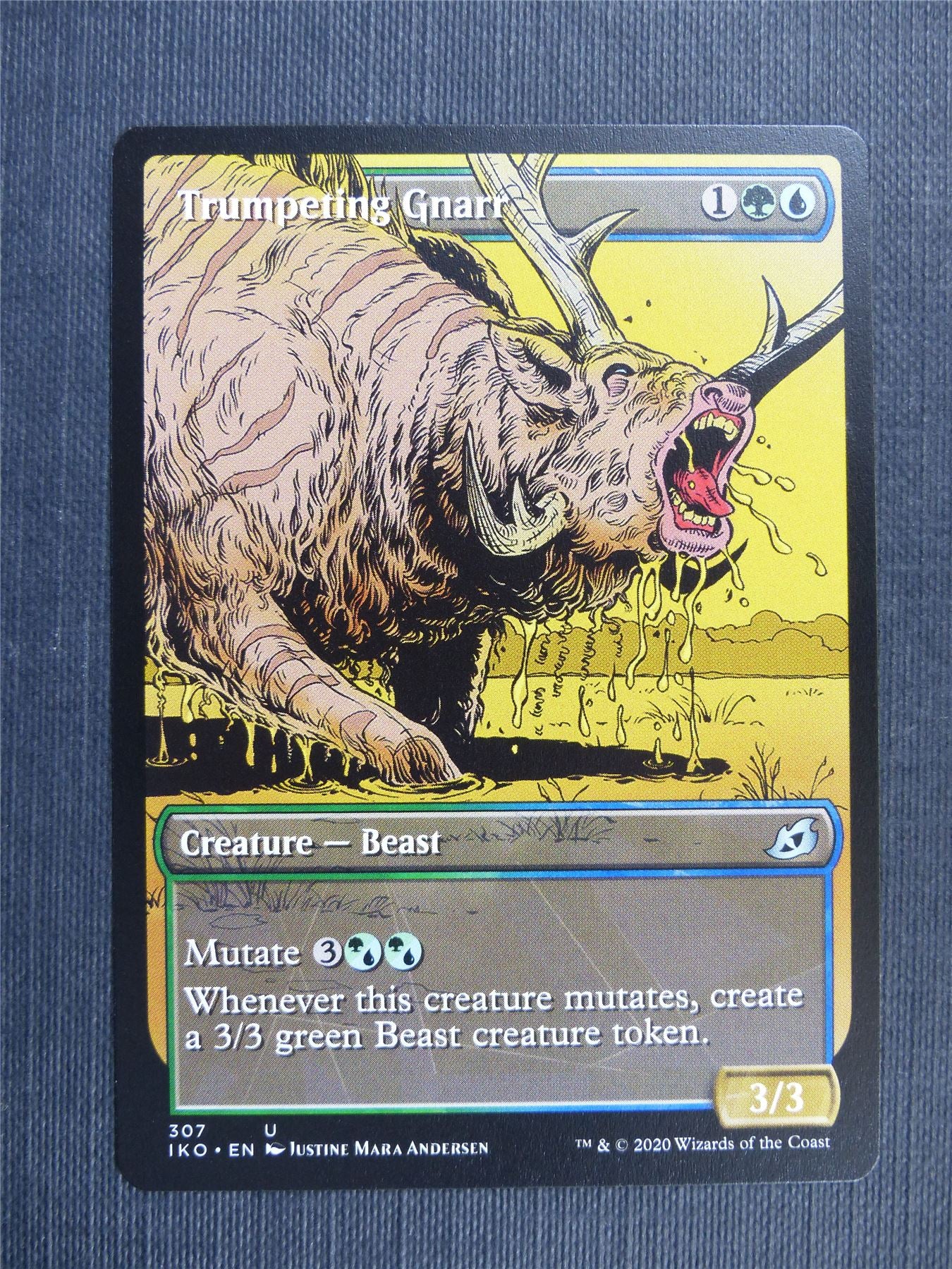 Trumpeting Gnarr Showcase - IKO Mtg Card