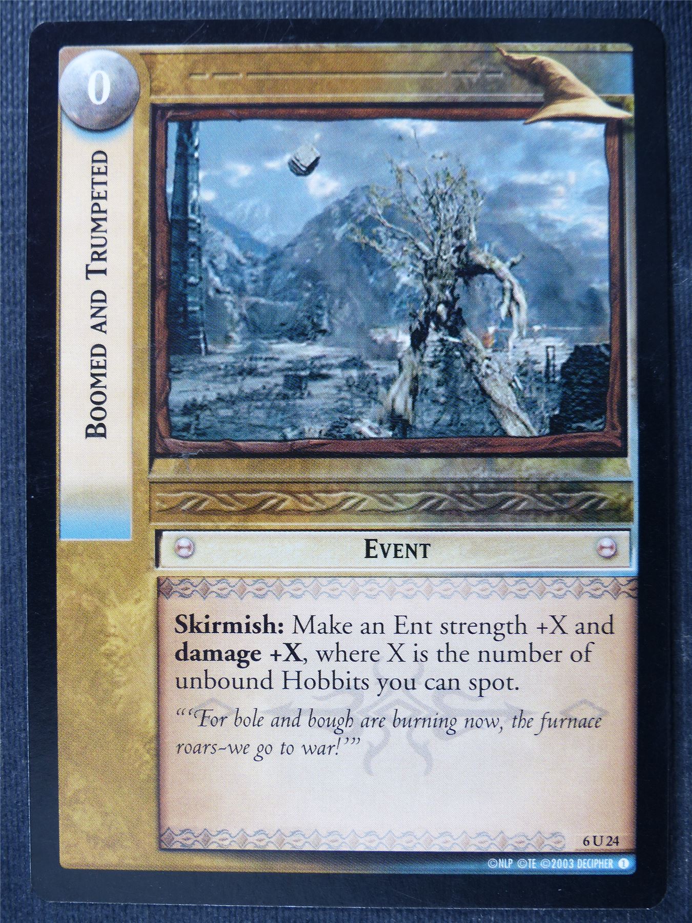 Boomed and Trumpeted 6 U 24 - LotR Card #477