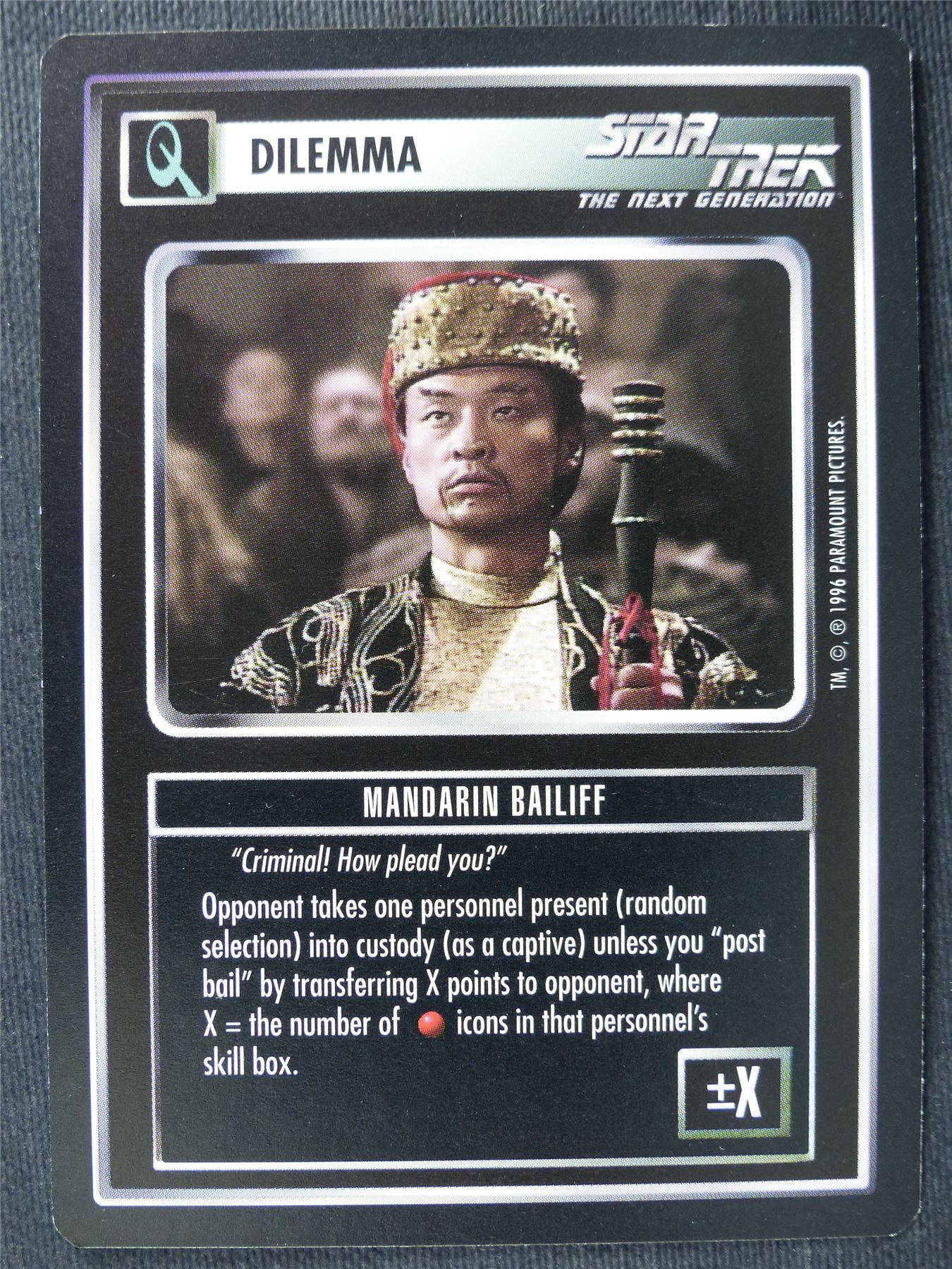Mandarin Bailiff - NG - Star Trek Cards #YP