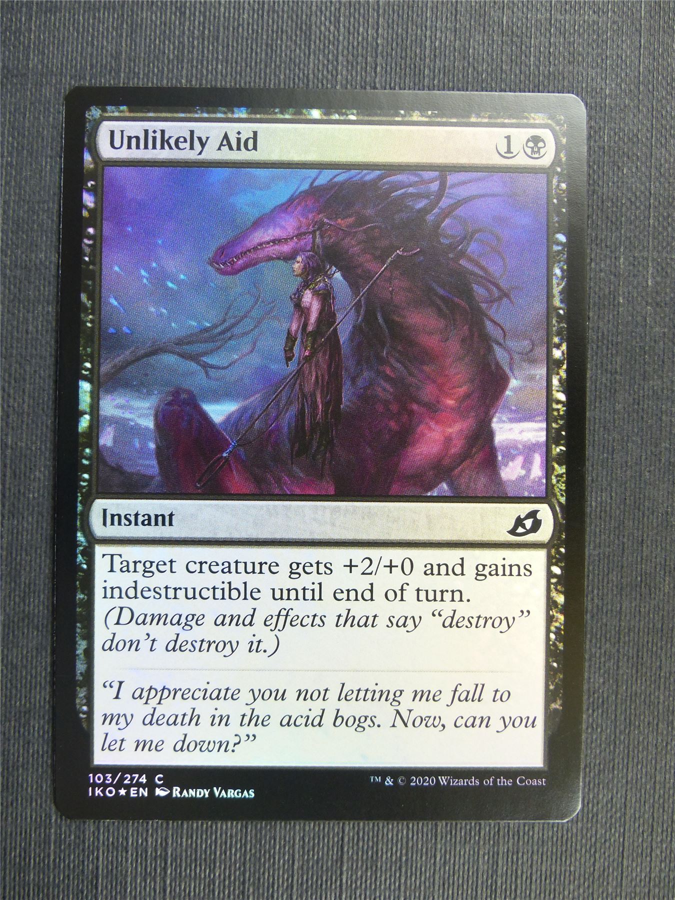 Unlikely Aid Foil - IKO - Mtg Card