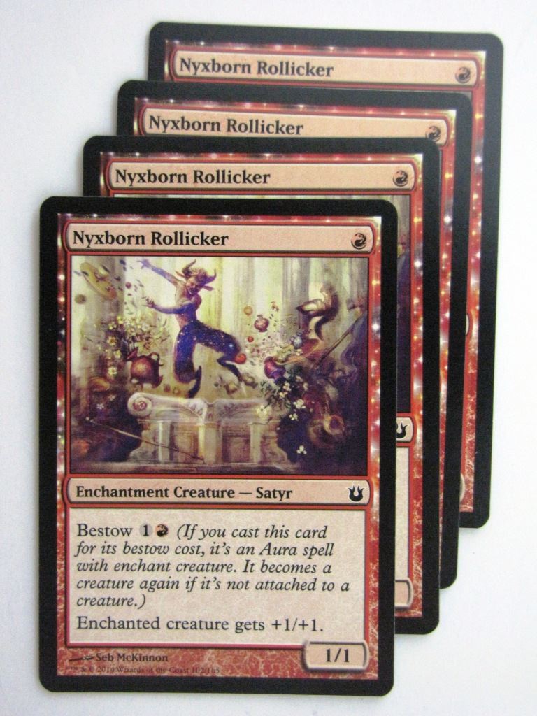 MTG Magic Cards: NYXBORN ROLLICKER x4 Born of the Gods playset # 24C12