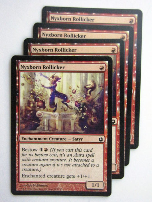 MTG Magic Cards: NYXBORN ROLLICKER x4 Born of the Gods playset # 24C12