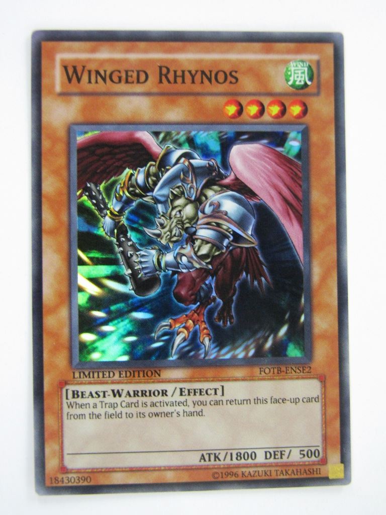 Yugioh Cards: WINGED RHYNOS FOTB SUPER RARE # 7G18