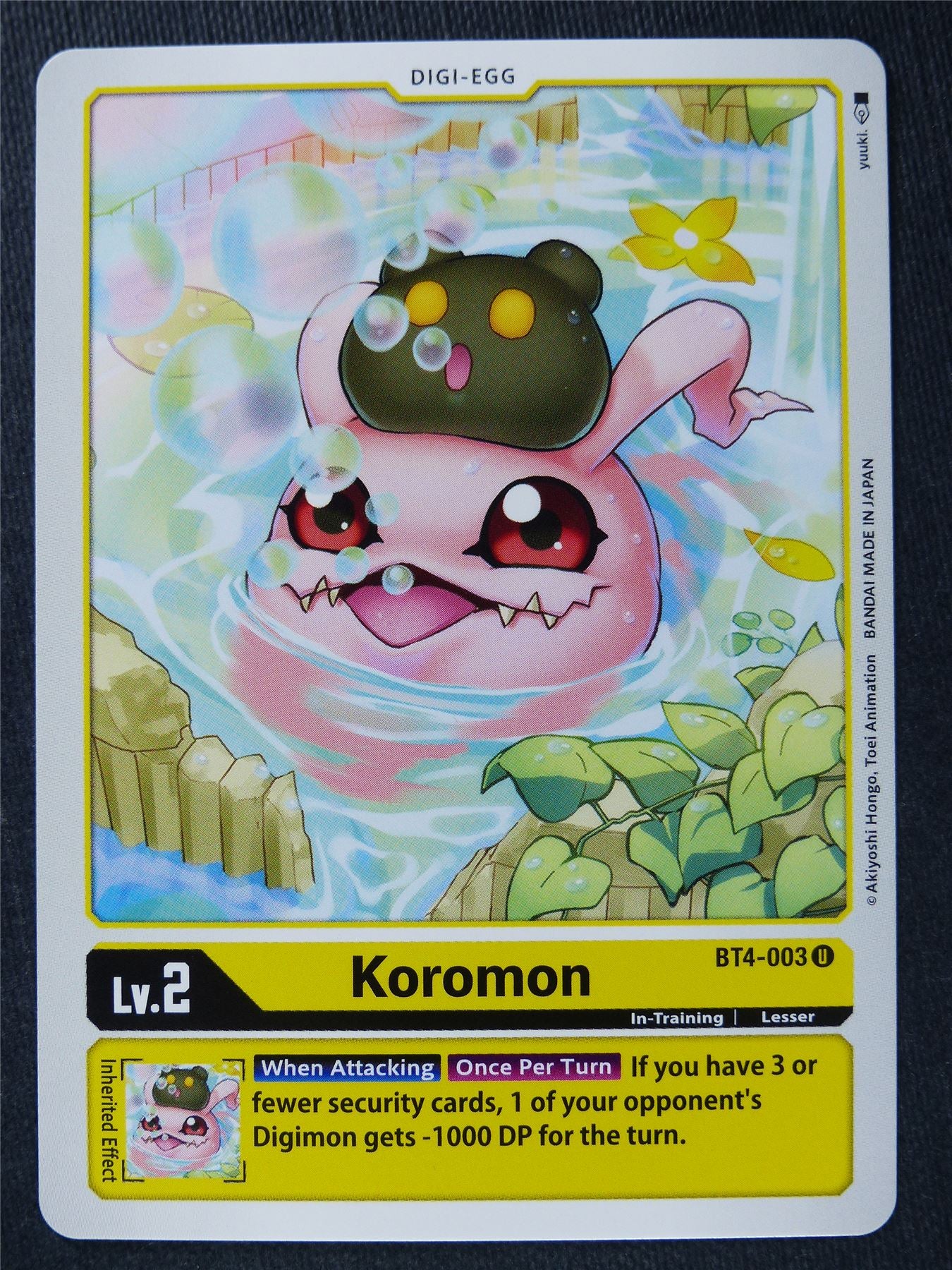 Koromon BT4-003  U - Digimon Cards #Z0