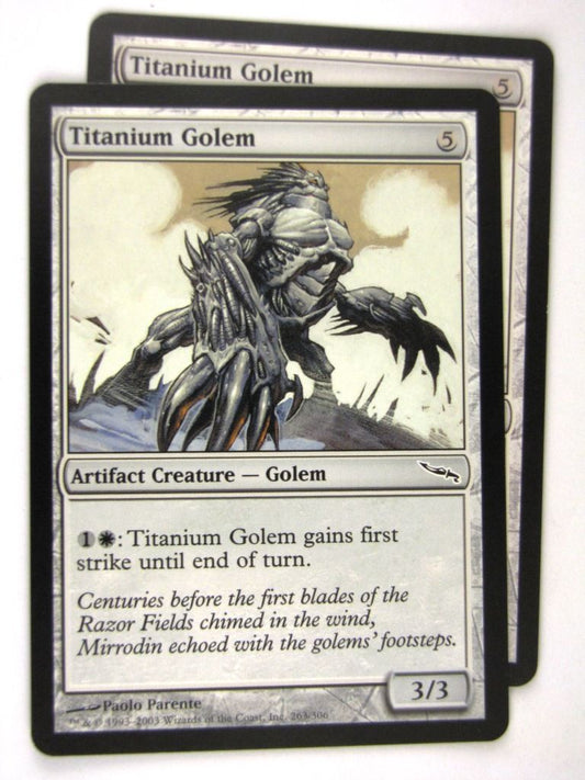 MTG Magic: the Gathering Cards: TITANIUM GOLEM x2: MRD