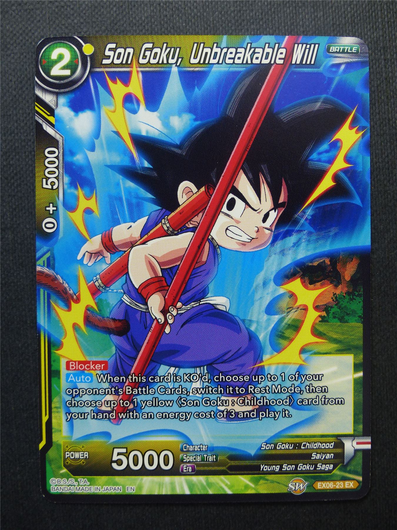 Son Goku Unbreakable Will EX - Dragon Ball Super Cards #1IR