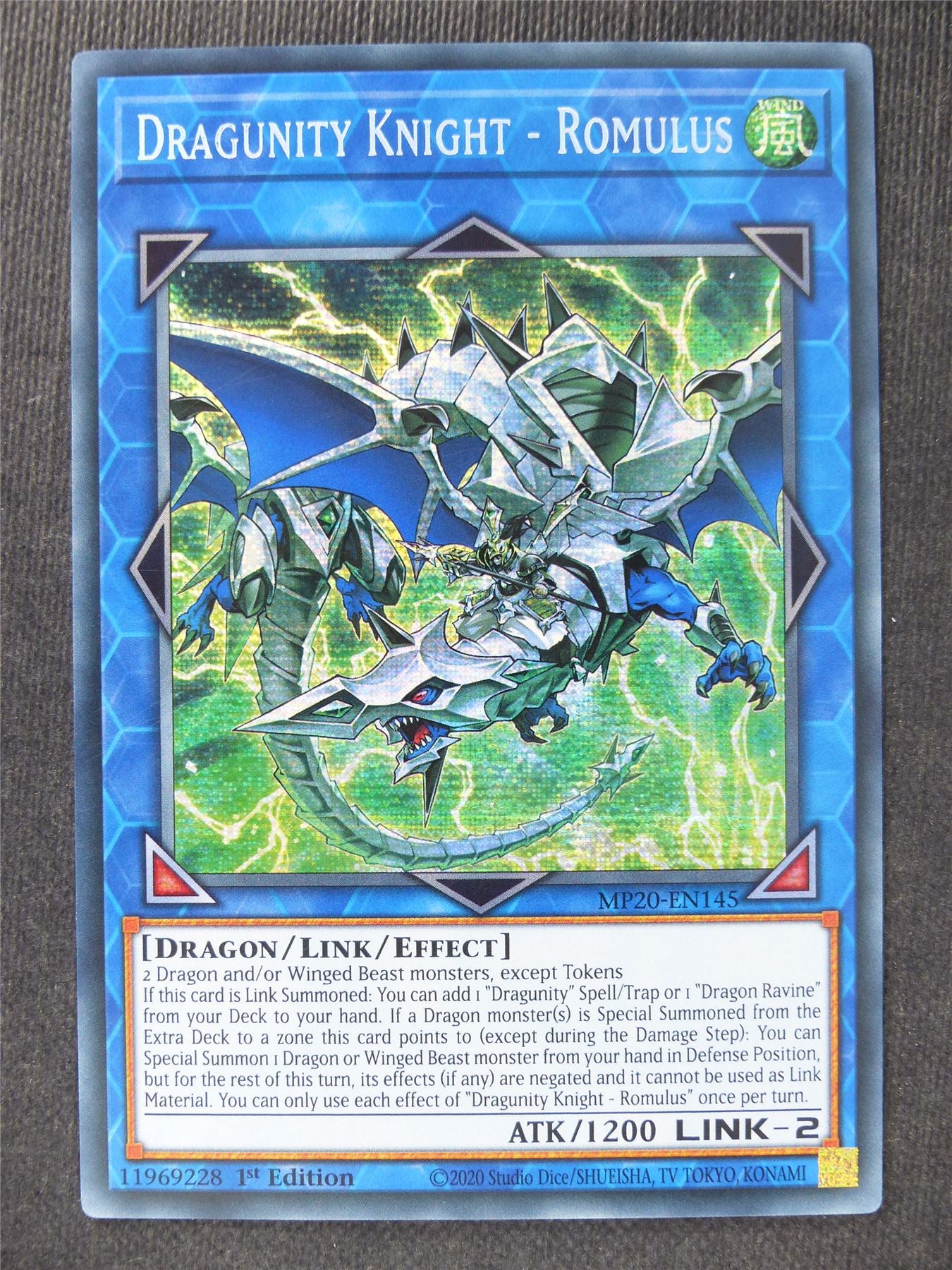 Dragunity Knight - Romulus MP20 Secret Rare - 1st ed - Yugioh Cards #7I