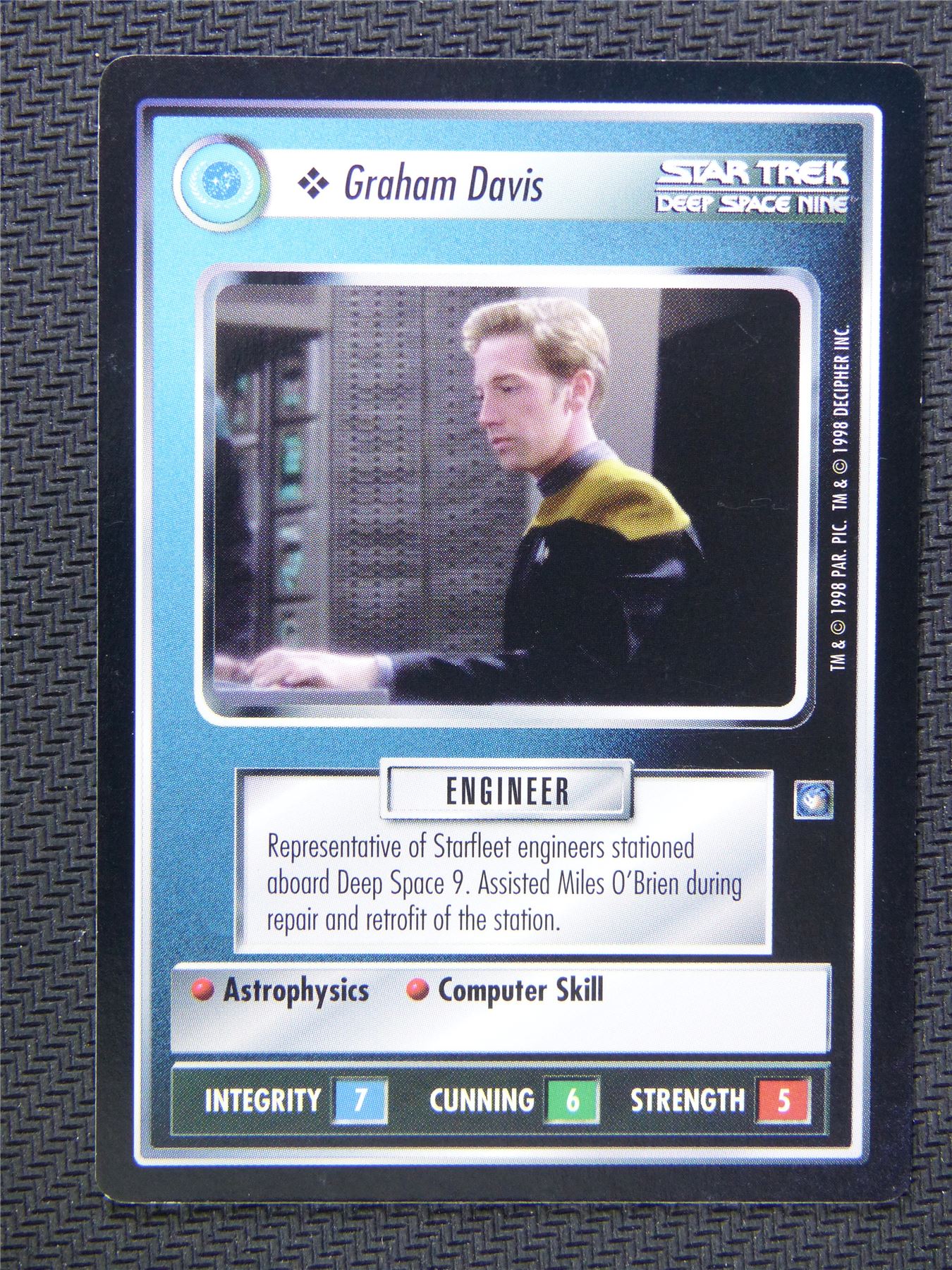 Graham Davis Black Border - Star Trek CCG Deep Space Nine #4YO