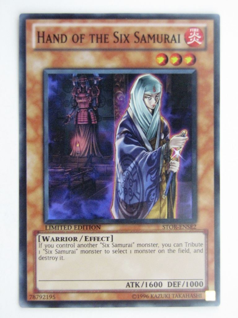 Yugioh Cards: HAND OF THE SIX SAMURAI STOR SUPER RARE # 28G37