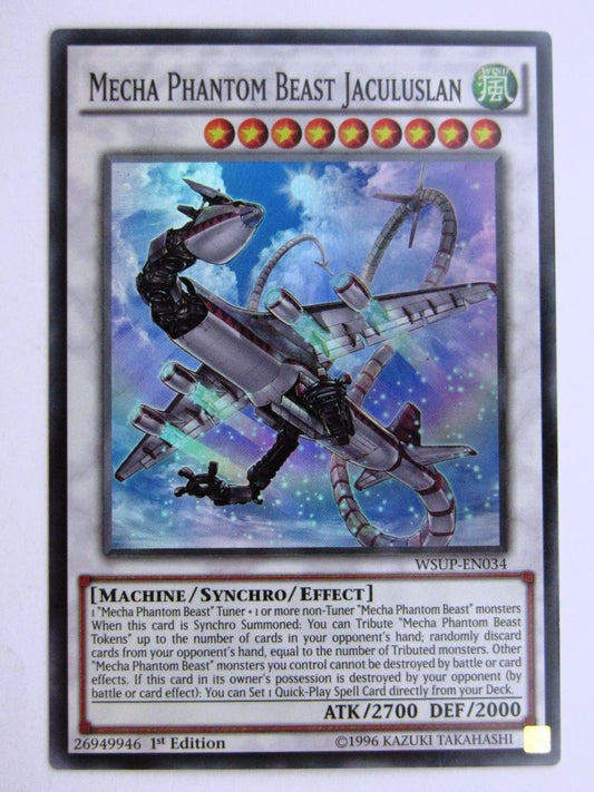 Yugioh Cards: MECHA PHANTOM BEAST JACULUSLAN WSUP SUPER RARE # 25E70