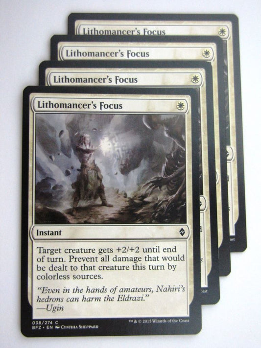 MTG Cards: BATTLE FOR ZENDIKAR: LITHOMANCER'S FOCUS x4 # 37B21