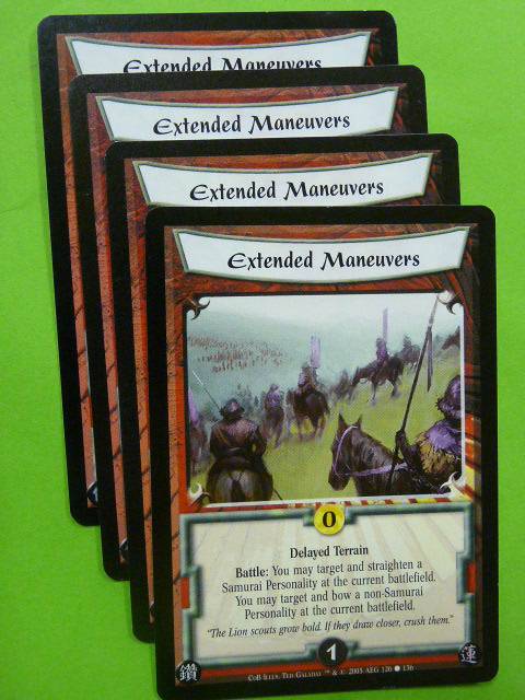 L5R Card  Legend of Five Rings: EXTENDED MANEUVERS 126/156 x4