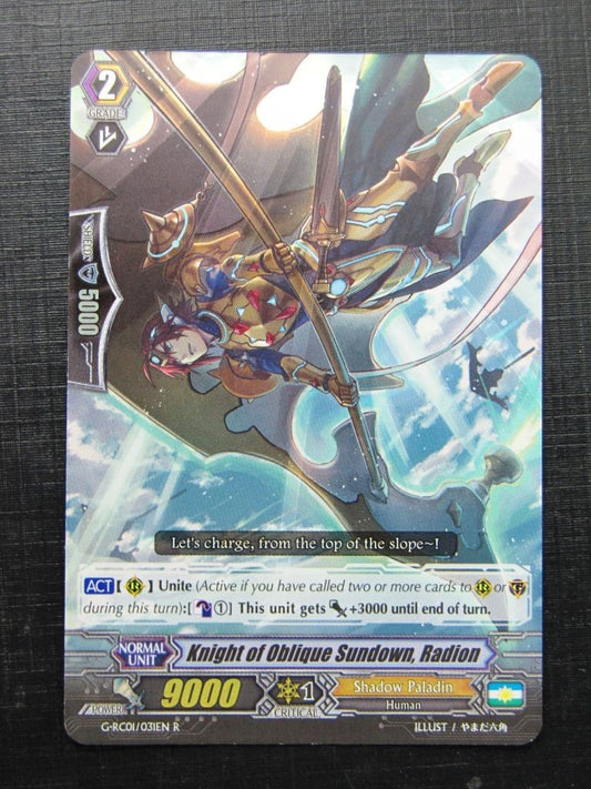 Vanguard Cards: KNIGHT OF OBLIQUE SUNDOWN RADION G-RC01 R # I48