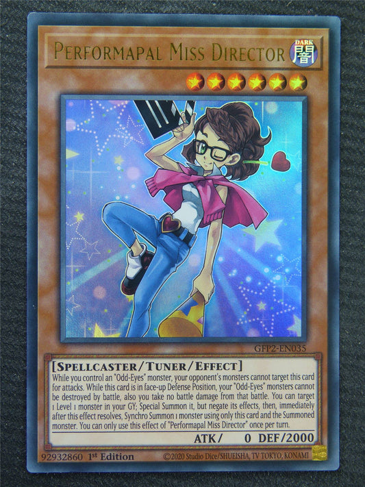 Performapal Miss Director GFP2 Ultra Rare - 1st ed - Yugioh Card #8QE