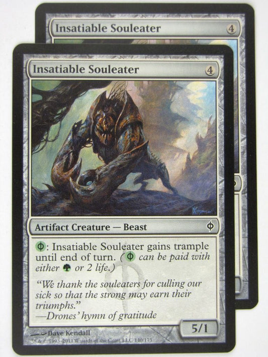 MTG Magic: the Gathering Cards: INSATIABLE SOULEATER x2: NPH