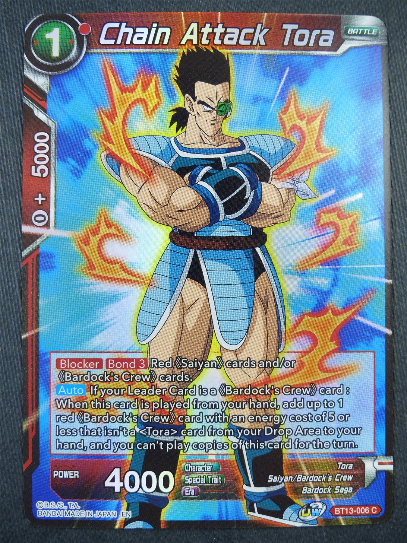 Chain Atack Tora BT13 Foil - Dragon Bal Super Card #8Z4
