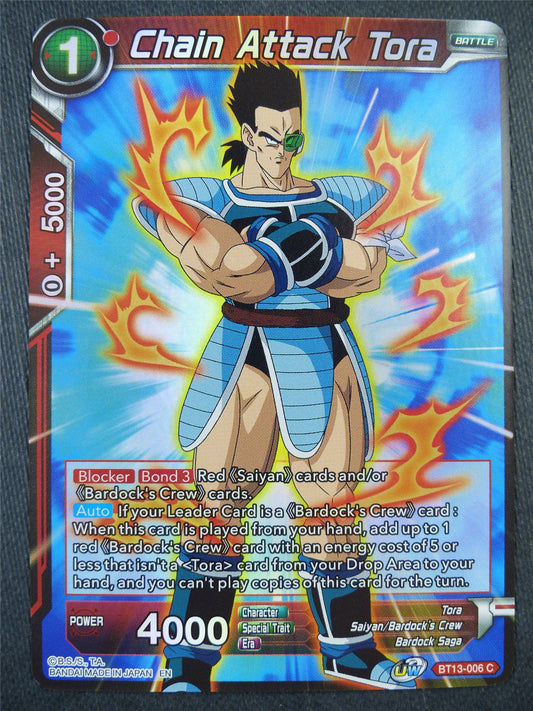Chain Atack Tora BT13 Foil - Dragon Bal Super Card #8Z4