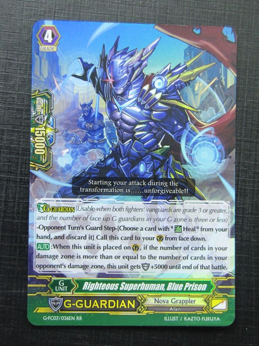 Righteous Superhuman Blue Prison G-FC03 RR - Vanguard Card # 9E45