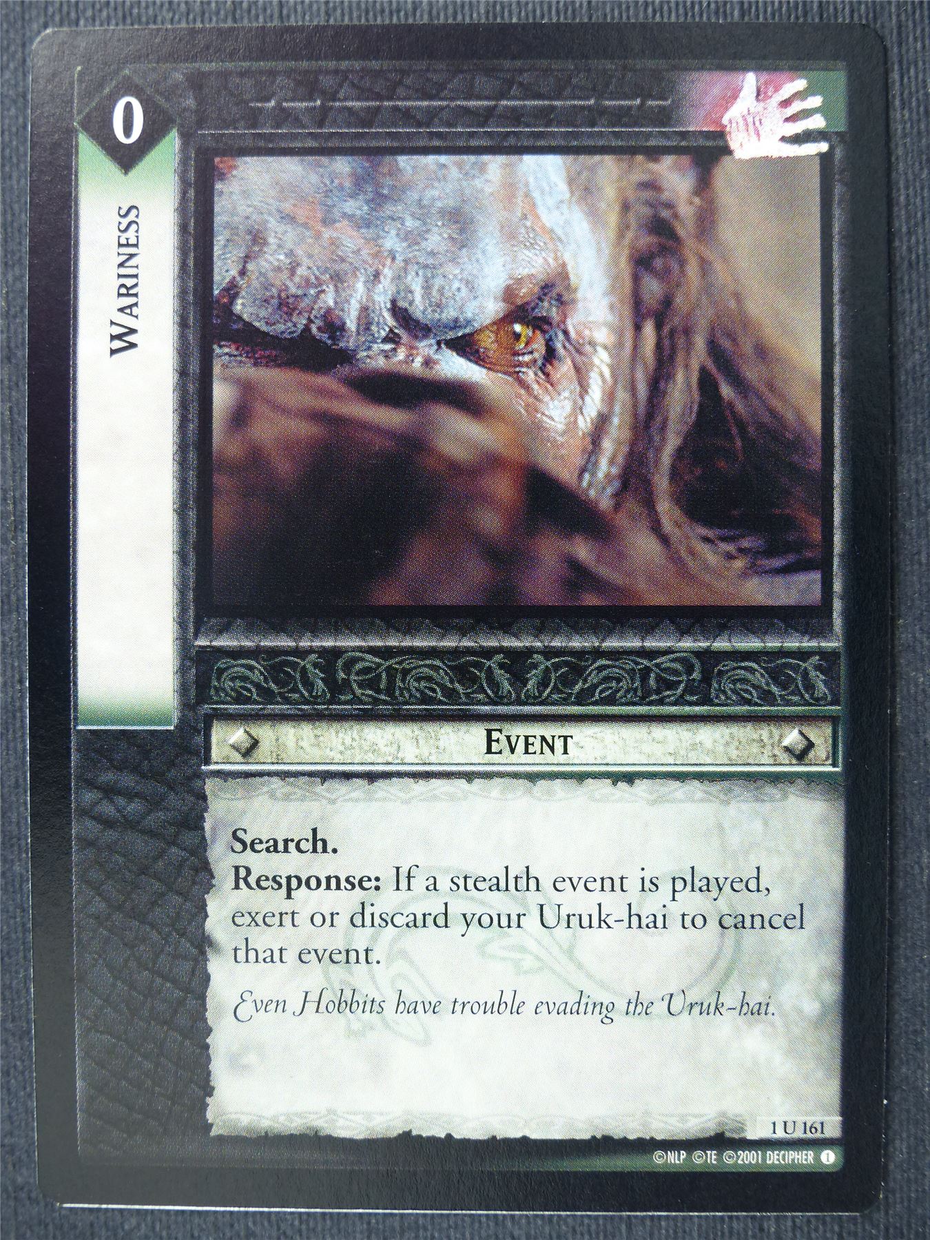 Wariness 1 U 161 - LotR Cards #2ZJ