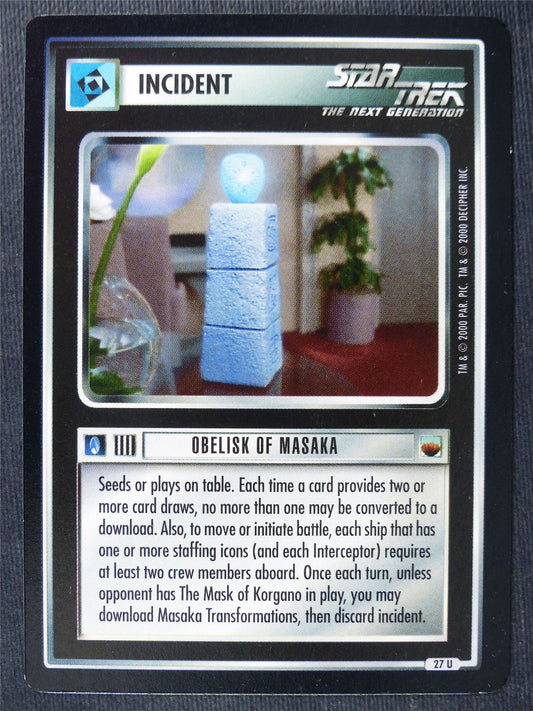 Obelisk of Masaka - NG - Star Trek Cards #11B