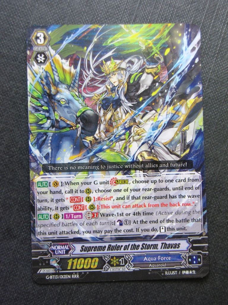 Supreme Ruler of the Storm Thavas G-BT13 RRR - Vanguard Cards # 8J18