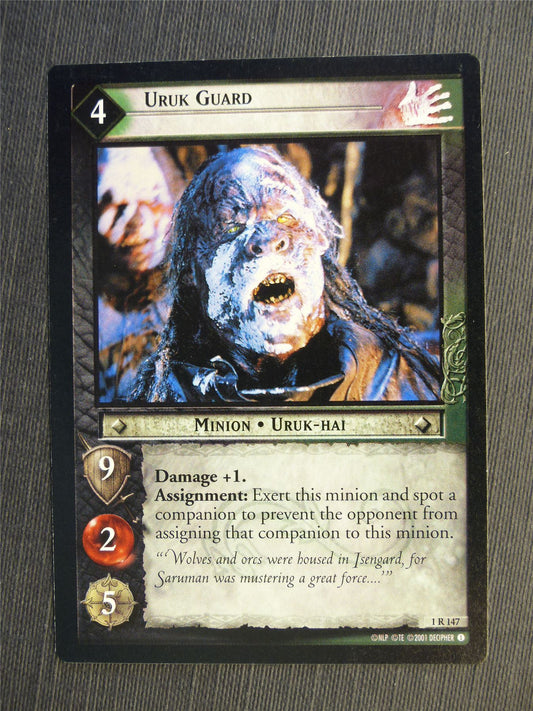 Uruk Guard 1 R 147 - LotR Cards #65K