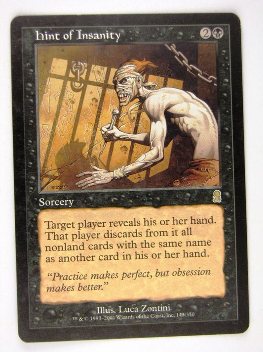 Mtg - HINT OF INSANITY - Played Rare