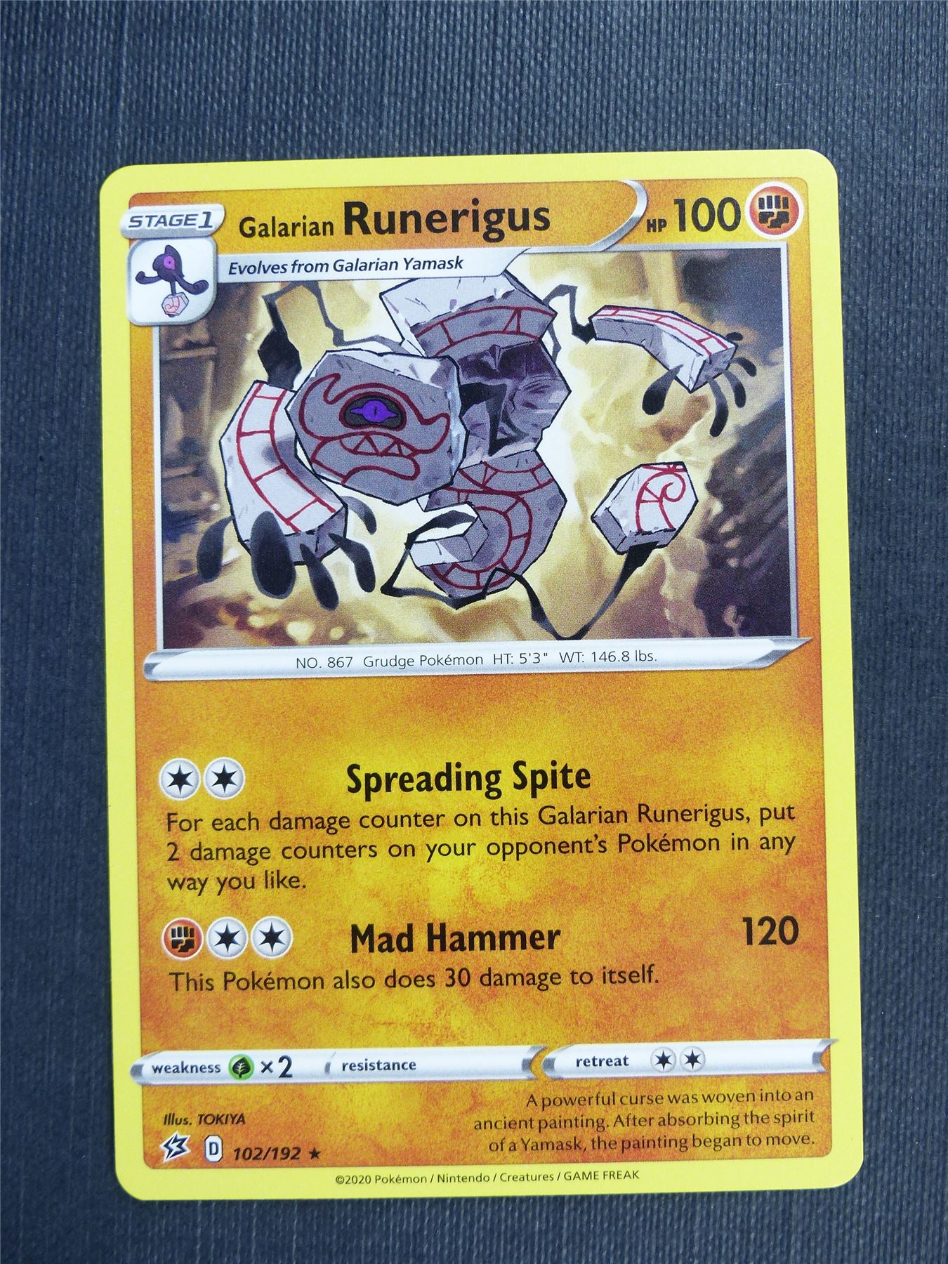 Galarian Runerigus 102/192  - RCL - Pokemon Card #3H4