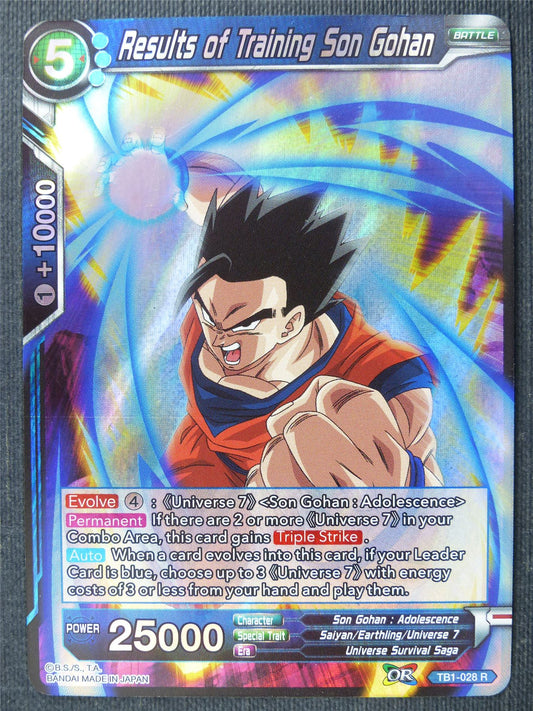 Results of Training Son Gohan R - Dragon Ball Super Cards #2VO
