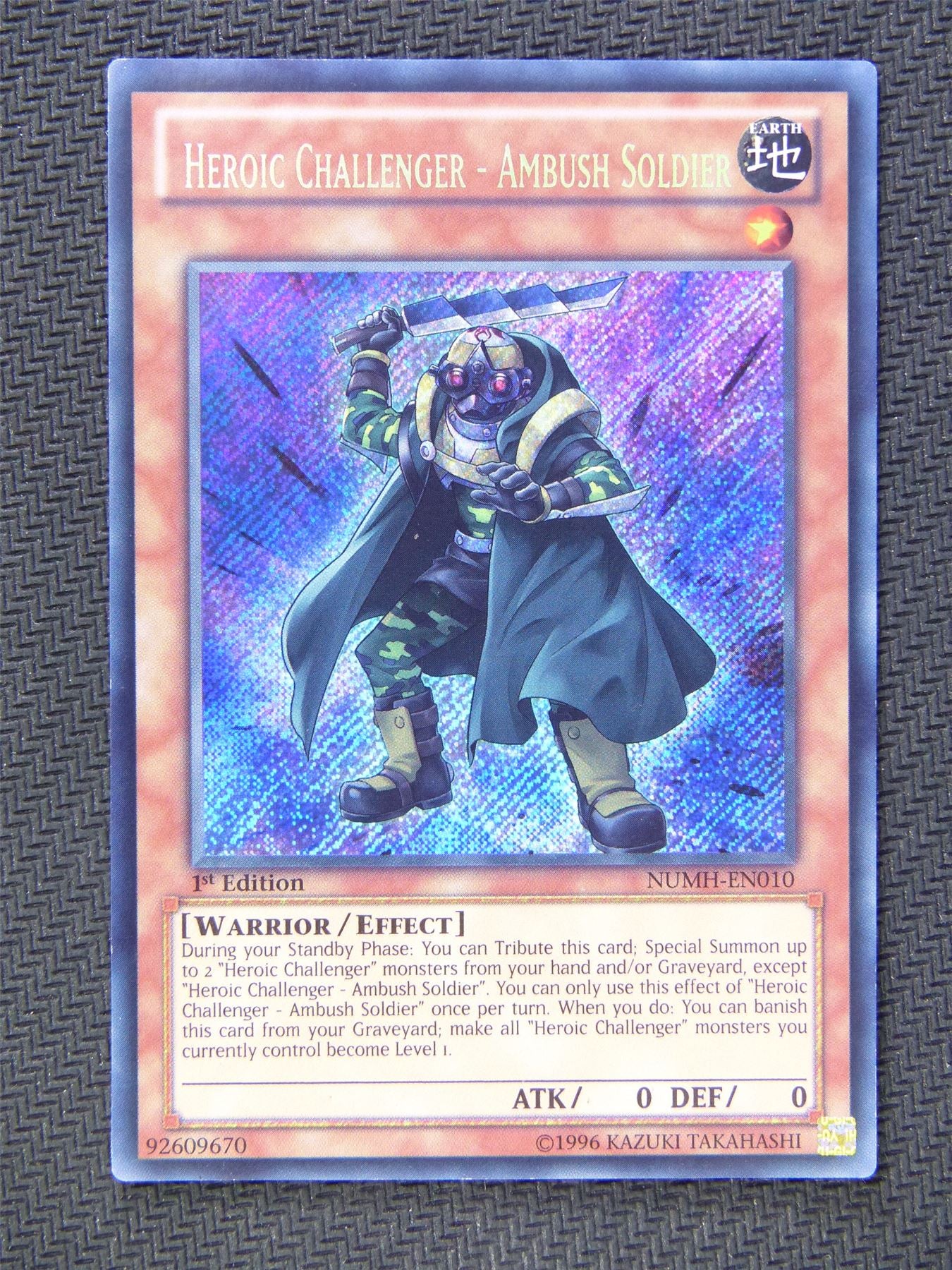 Heroic Challenger Ambush Soldier NUMH Secret Rare - Yugioh Cards #5CP