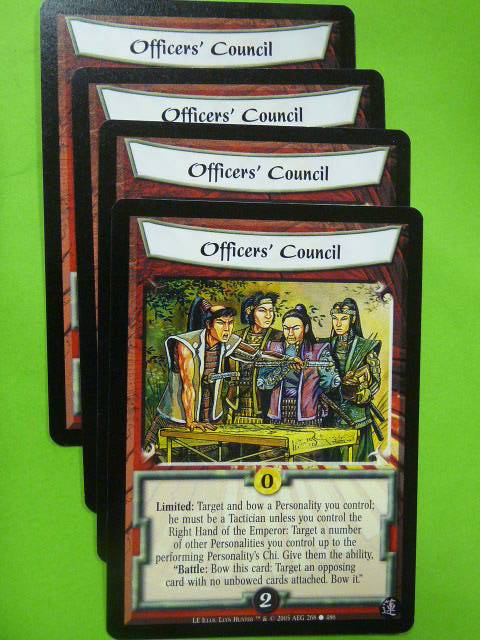 L5R Card Legend of Five Rings: OFFICERS' COUNCIL 268/486 x4