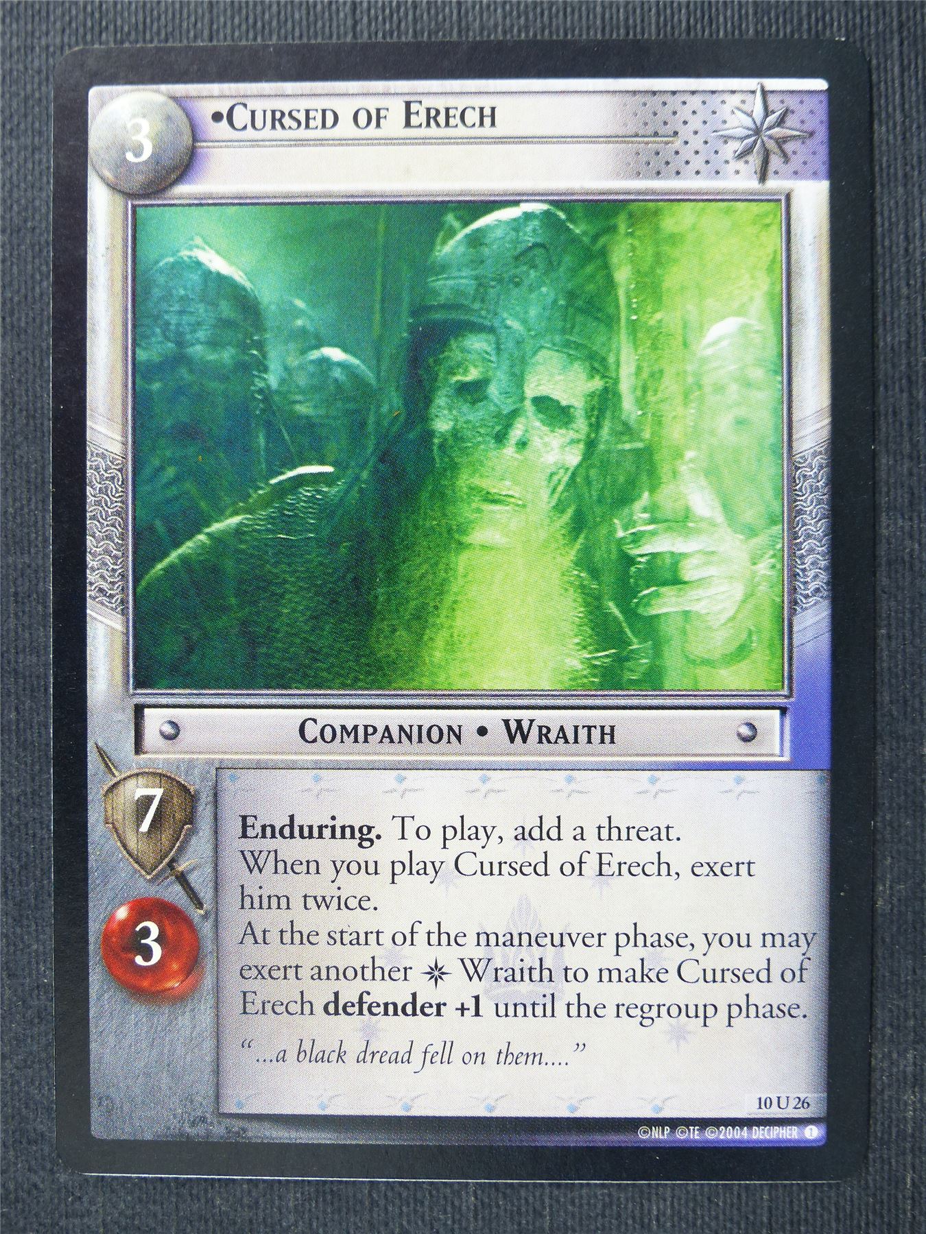 Cursed of Erech 10 U 26 - LotR Cards #2UU