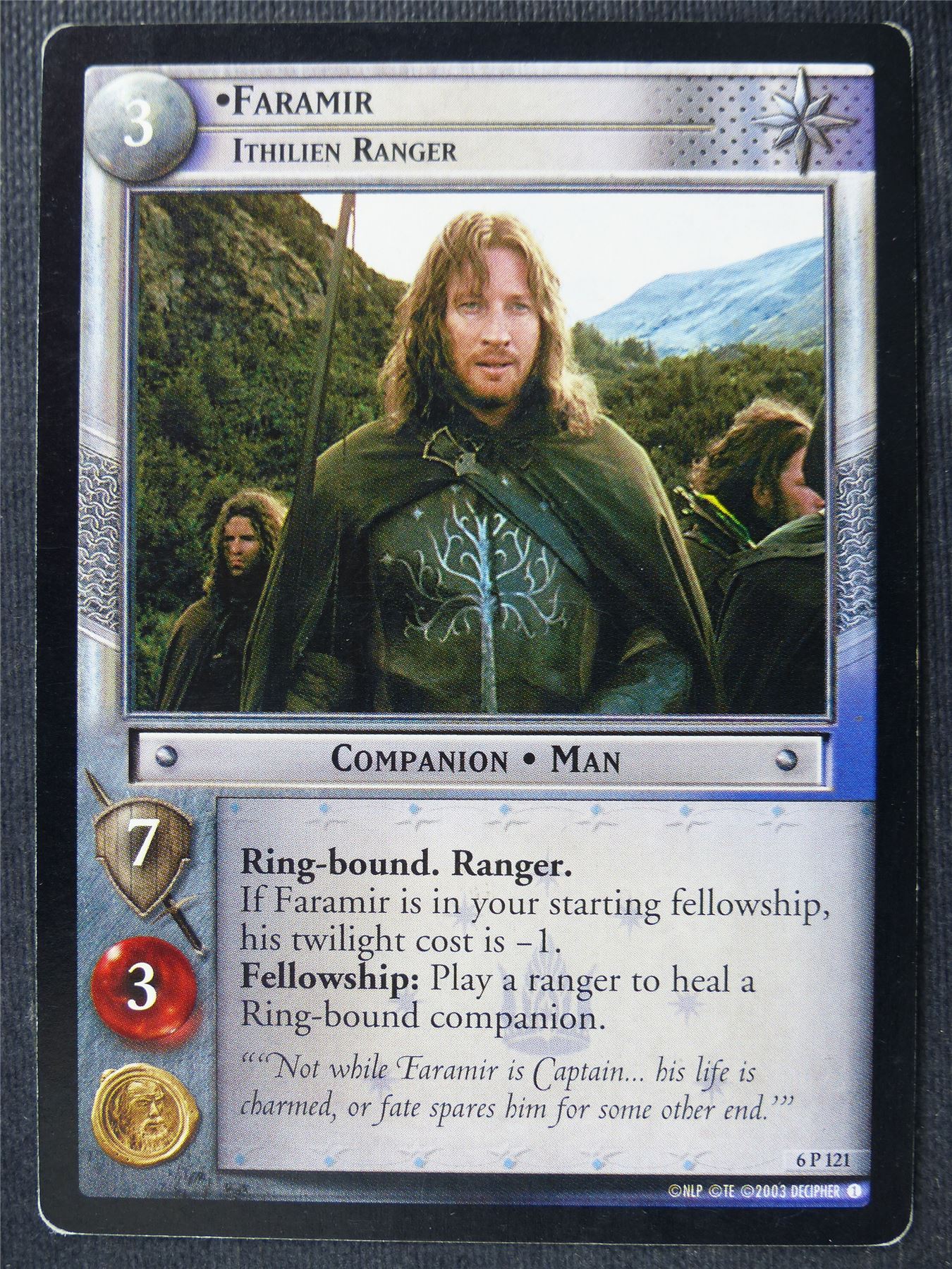 Faramir 6 P 121 - LotR Card #492